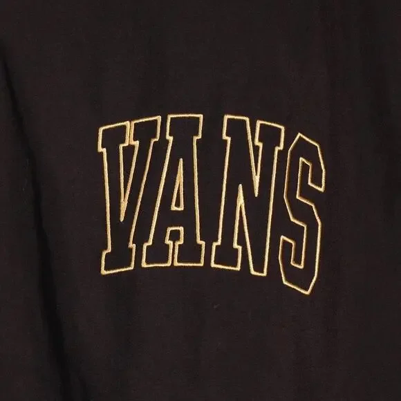 Vans Men’s Nylon Varsity Bomber Jacket – Black & Antelope Tan – Size Large – NWT - Picture 9 of 9